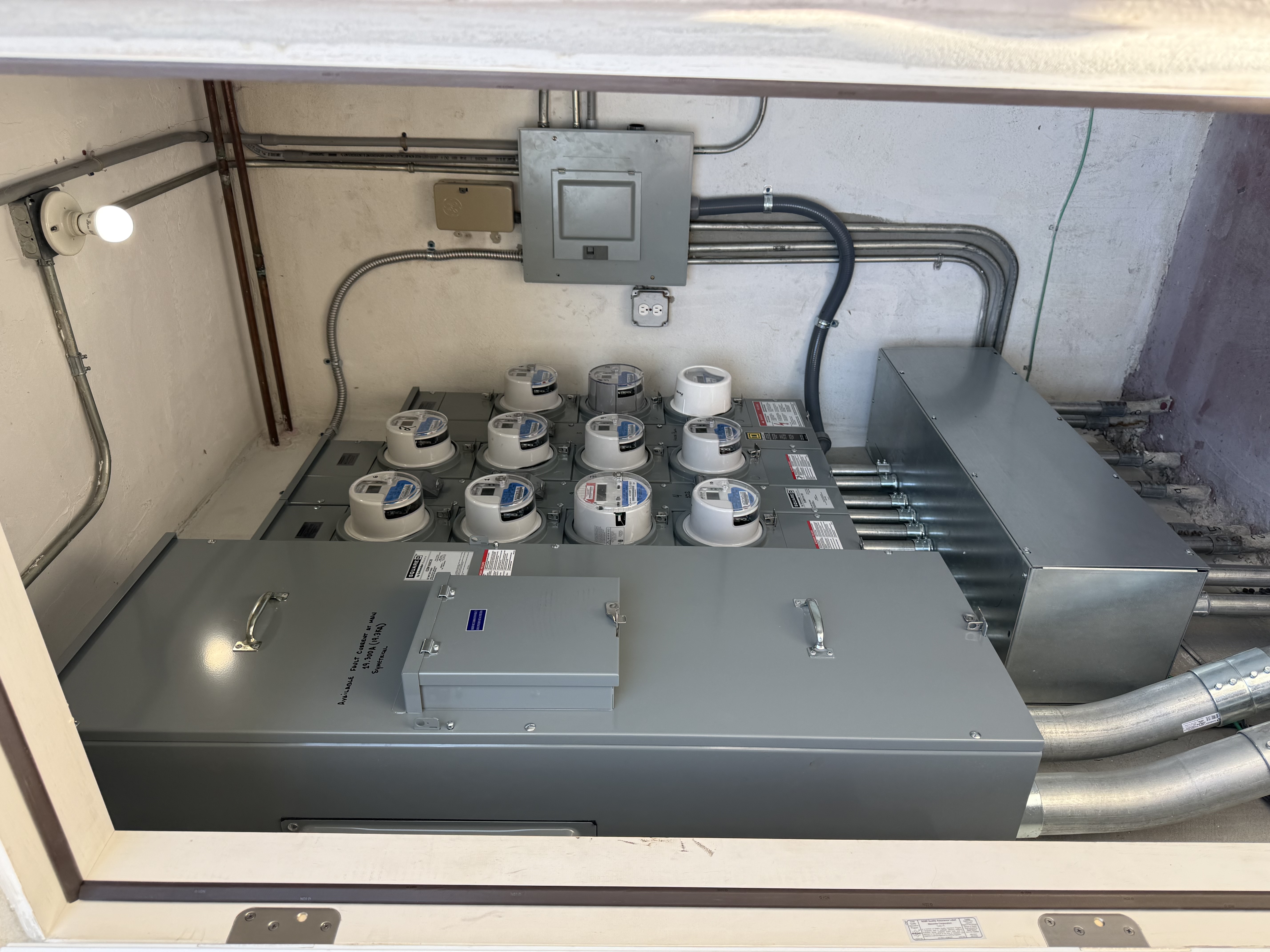 Electric panel after repair